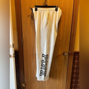 NWT Pink Victoria’s Secret Grey Medium Sweatpants